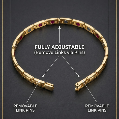 Bria By Saar 18K Gold & Silver Plated Adjustable Wave Link Bracelet For Men & Women | Premium Anti-Tarnish Fashion Bracelet | Elegant Daily Wear Jewellery For Party, Casual & Gifting
