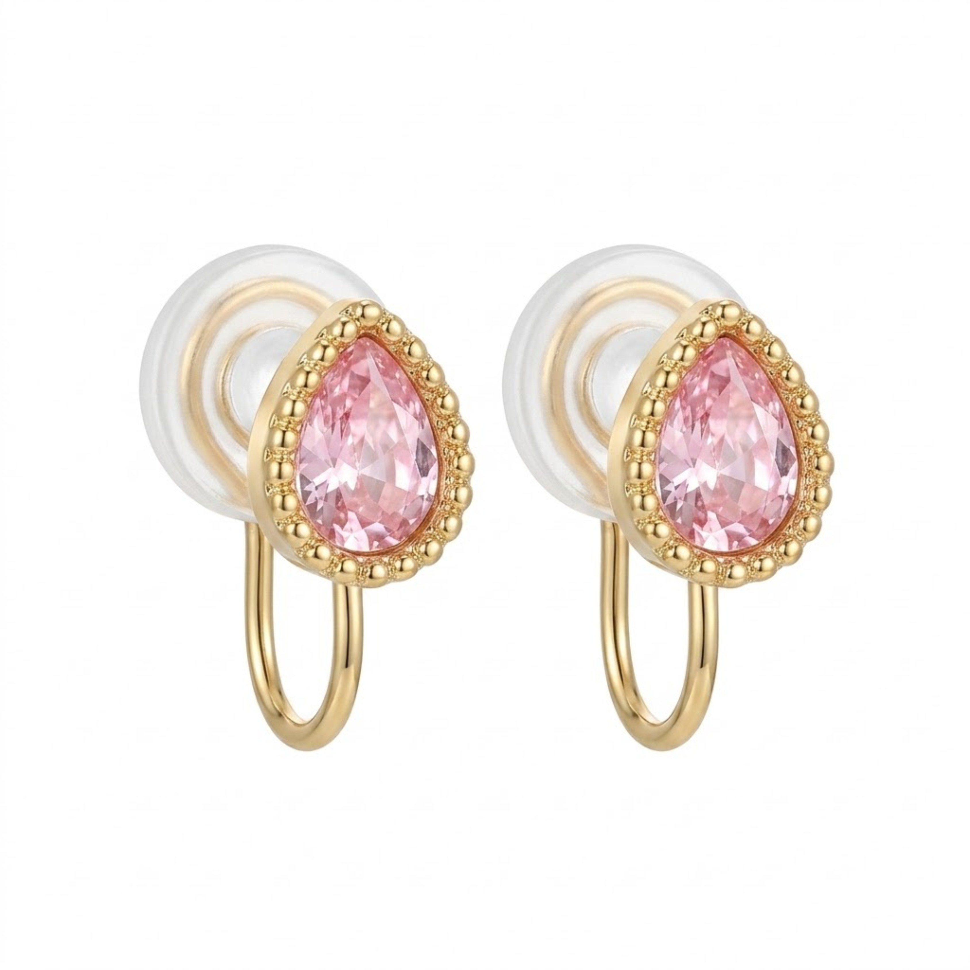 Bria By Saar 18K Gold Triangular Stud Setting Earrings For Women & Girls | Premium Glossy Finish Anti-Tarnish Earrings | Stylish Daily Wear Fashion Jewellery