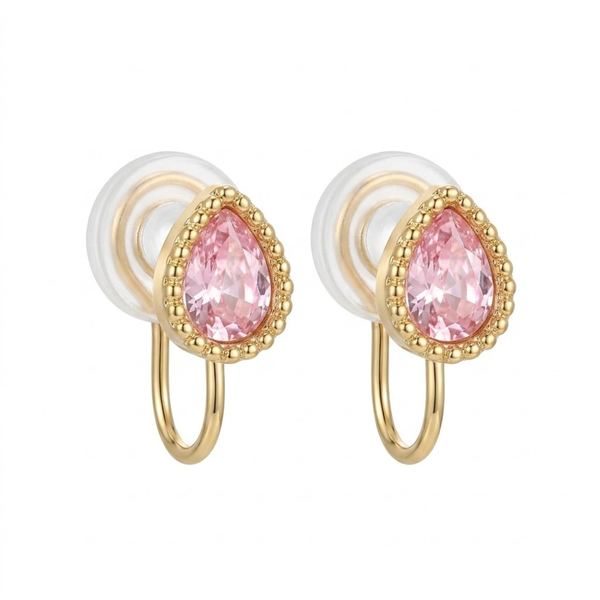 18K Gold Triangular Stud Setting Earrings For Women & Girls | Premium Glossy Finish Anti-Tarnish Earrings | Stylish Daily Wear Fashion Jewellery(pair of 1)