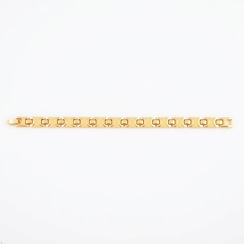 Bria By Saar 18K Gold Jubilee Style Chain Bracelet For Men & Women | Premium Glossy Finish Anti-Tarnish Bracelet | Stylish Daily Wear Fashion Jewellery ,Casual & Gifting