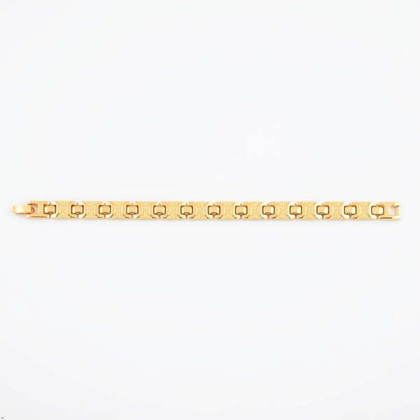 18K Gold Jubilee Style Chain Bracelet For Men & Women | Premium Glossy Finish Anti-Tarnish Bracelet | Stylish Daily Wear Fashion Jewellery ,Casual & Gifting