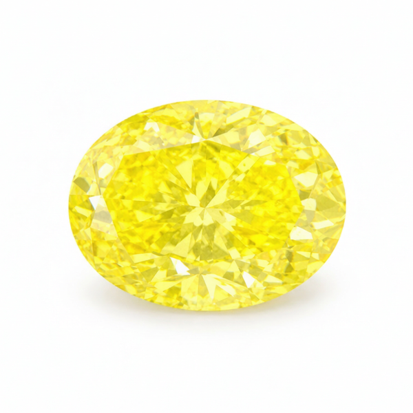 Luxury 1.96 Carat Oval Cut Moissanite Loose Stone 7x9mm – Golden Yellow VVS1 Clarity Certified Moissanite Gemstone with GRA Certificate | Brilliant Cut Loose Gem for Rings, Pendants, Earrings & Custom Jewelry | Men & Women
