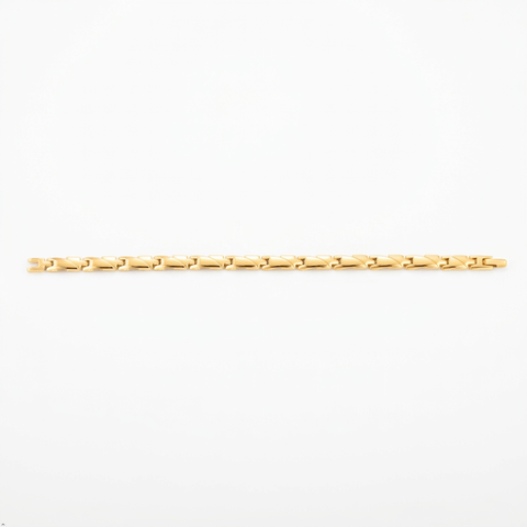 Bria By Saar 18K Gold Jubilee Style Chain Bracelet For Men & Women | Premium Glossy Finish Anti-Tarnish Bracelet | Stylish Daily Wear Fashion Jewellery For Casual & Gifting