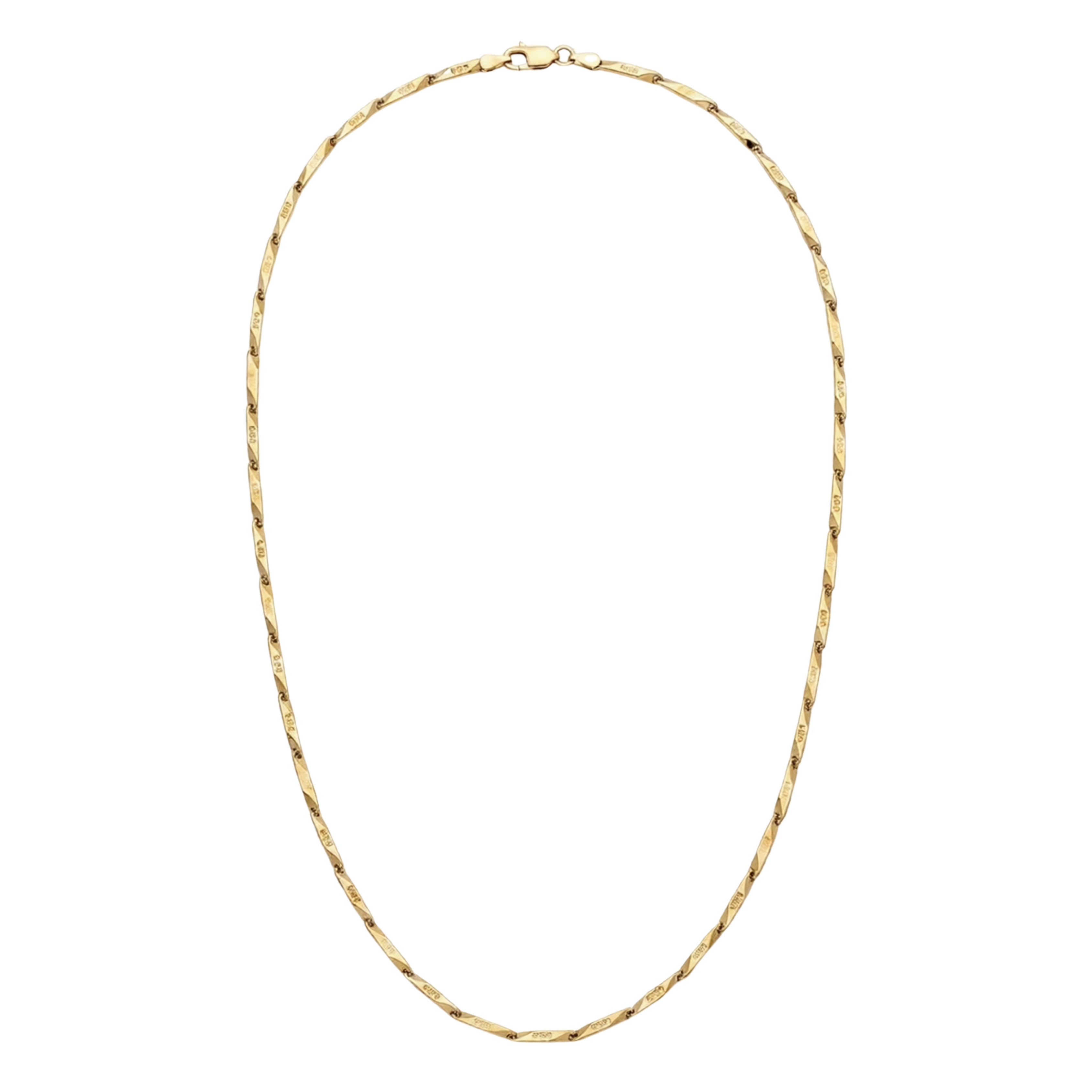 Bria By Saar Stainless Steel Golden Fancy Zig-Zag Link Chain For Men & Women | Premium Glossy Finish Anti-Tarnish Necklace | Stylish Fashion Jewellery For Daily Wear