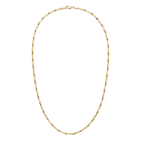 Bria By Saar Stainless Steel Golden Fancy Zig-Zag Link Chain For Men & Women | Premium Glossy Finish Anti-Tarnish Necklace | Stylish Fashion Jewellery For Daily Wear