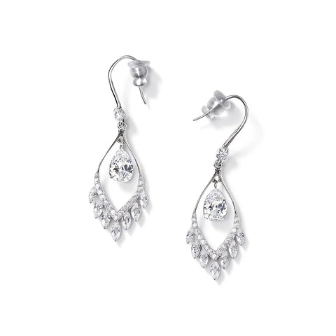 Exquisite Teardrop Crystal Dangle Earrings