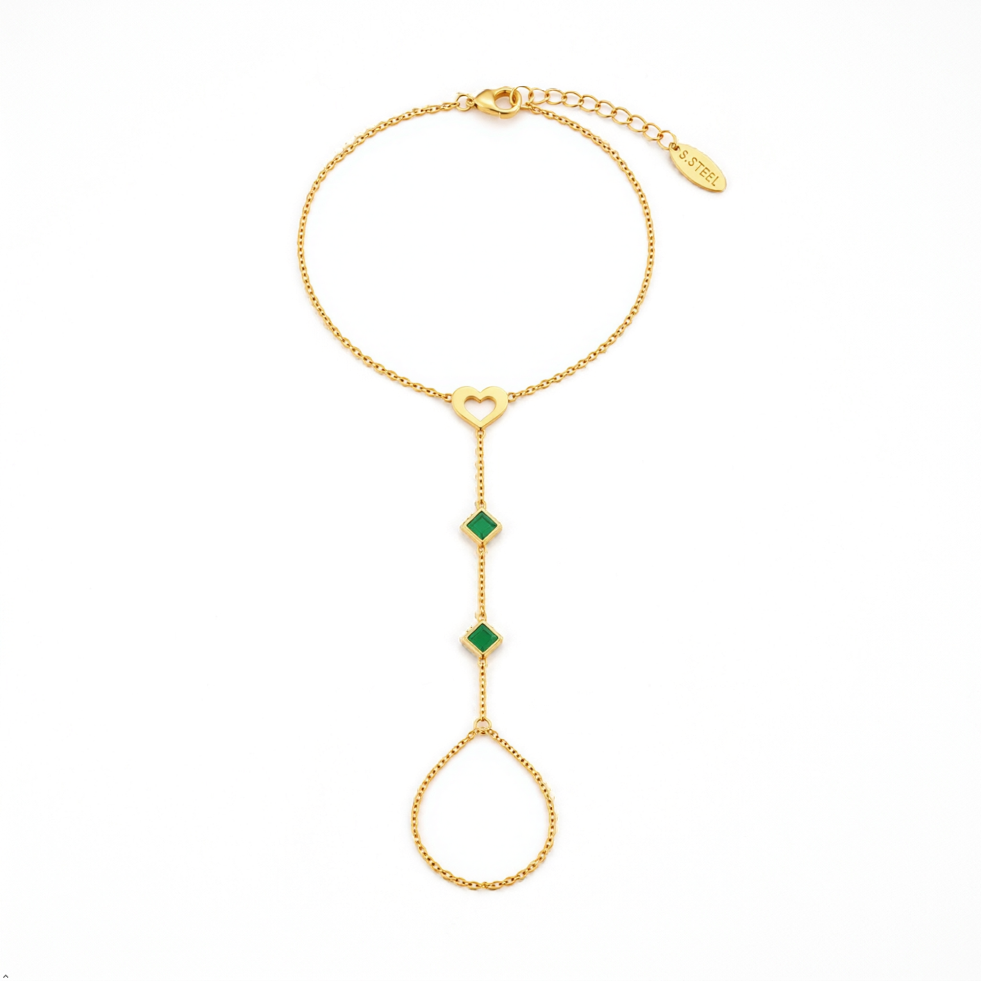 Bria By Saar 18K Gold Hathphool For Women & Girls | Premium Glossy Finish Anti-Tarnish Hand Bracelet Jewellery | Elegant Traditional & Contemporary Fashion Accessory For Party, Wedding, Festive & Gifting