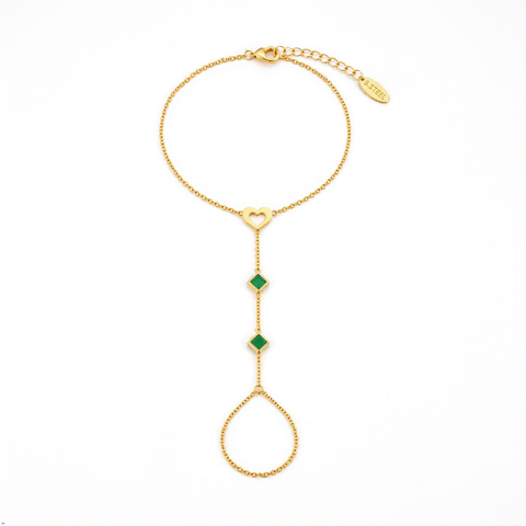 Bria By Saar 18K Gold Hathphool For Women & Girls | Premium Glossy Finish Anti-Tarnish Hand Bracelet Jewellery | Elegant Traditional & Contemporary Fashion Accessory For Party, Wedding, Festive & Gifting