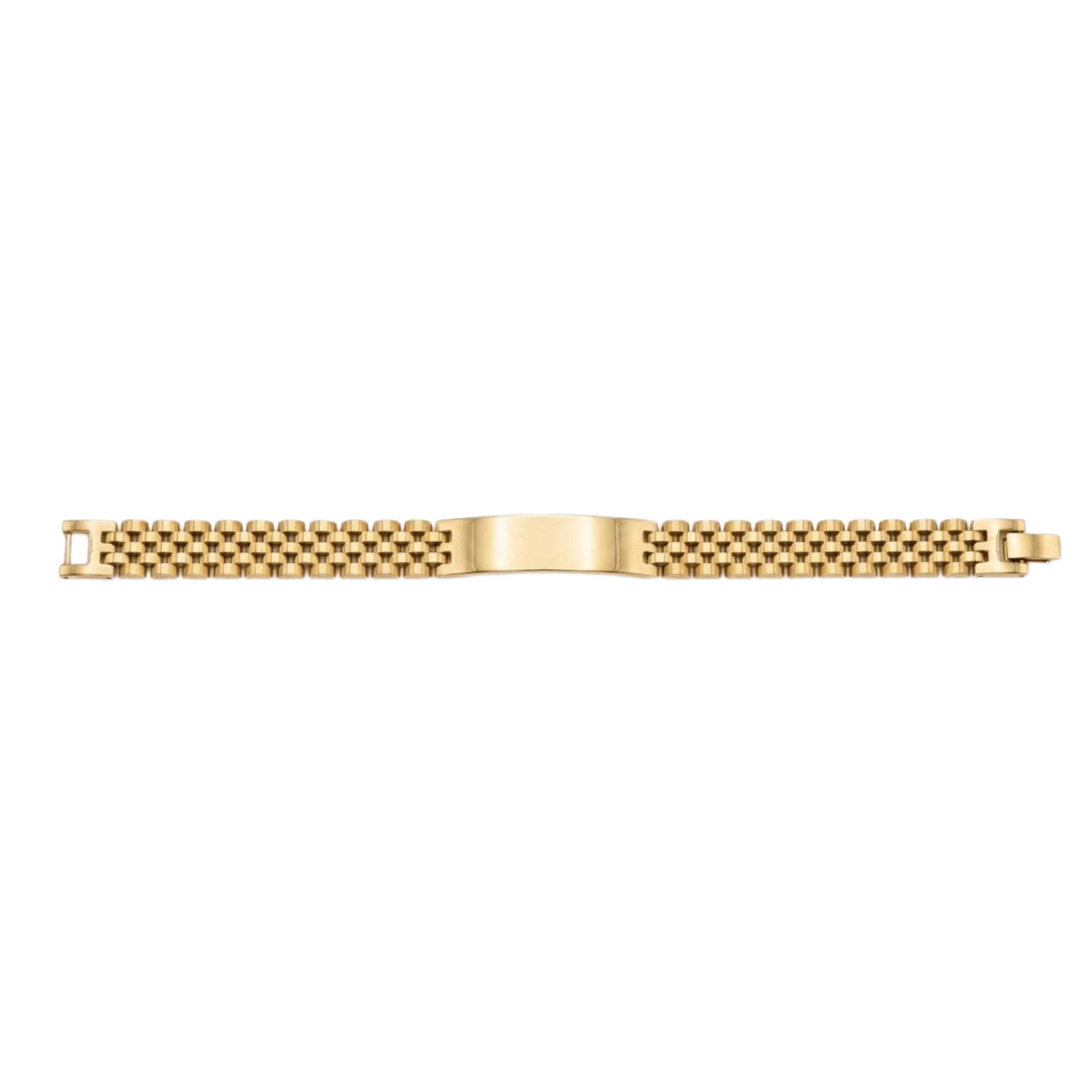 Bria By Saar Stainless Steel Golden Jubilee Style Chain Bracelet For Men | Premium Glossy Finish Anti-Tarnish Bracelet | Stylish Daily Wear Fashion Jewellery For Party, Casual & Gifting