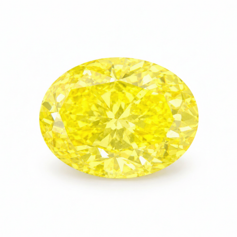 Luxury 2.46 Carat Oval Cut Golden Yellow Moissanite Loose Stone 7.5x9.5mm | VVS1 Clarity GRA Certified Brilliant Diamond Alternative Gemstone for Custom Rings, Pendants, Earrings & Fine Jewelry Men & Women (Loose Stone Only)