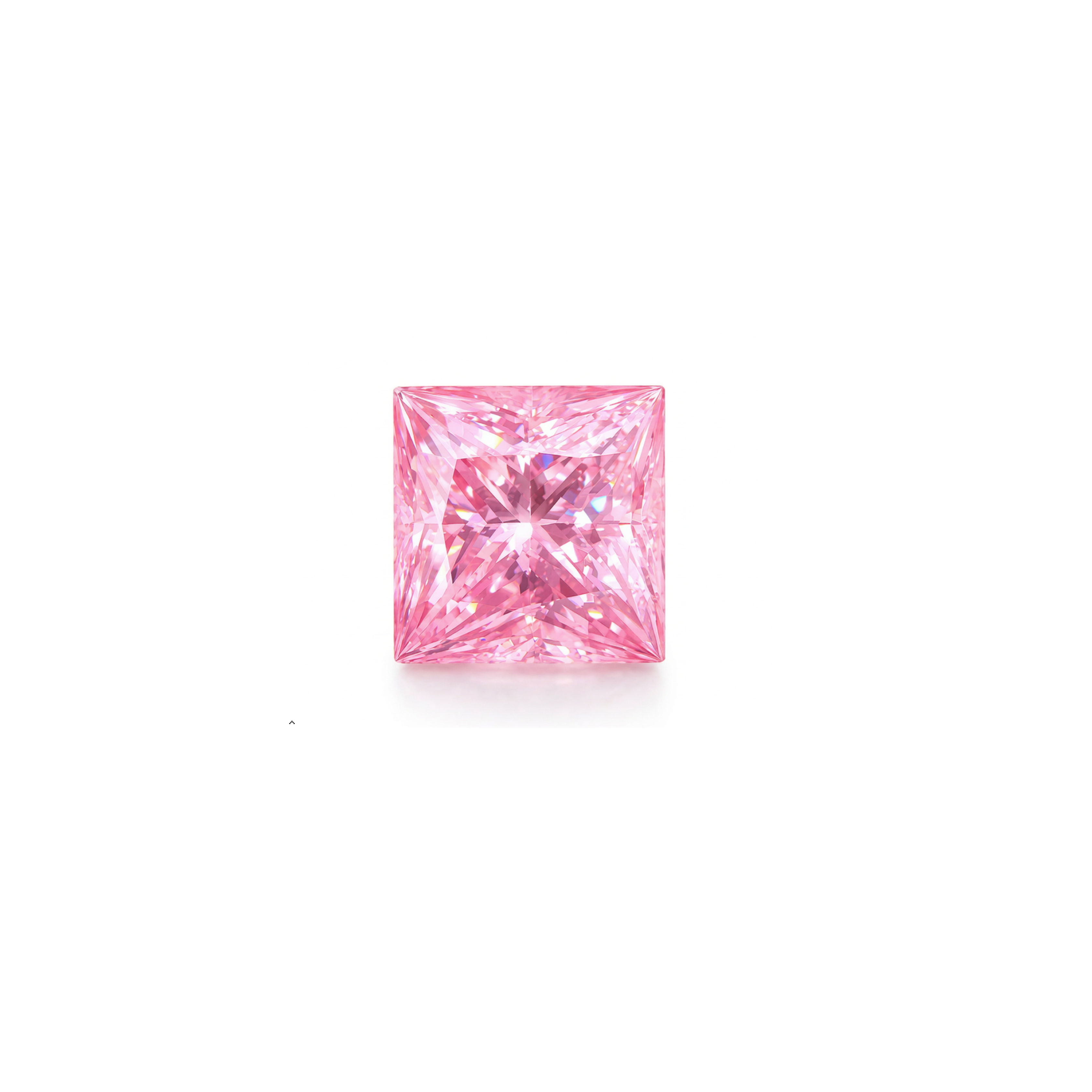 Luxury 1.62 Carat Pink Moissanite Loose Stone 6.5x6.5mm Princess Cut | GRA Certified VVS1 Clarity Pink Moissanite Gemstone | Brilliant Diamond Alternative for Rings, Pendants, Earrings & Custom Jewelry Men & Women (Stone Only)
