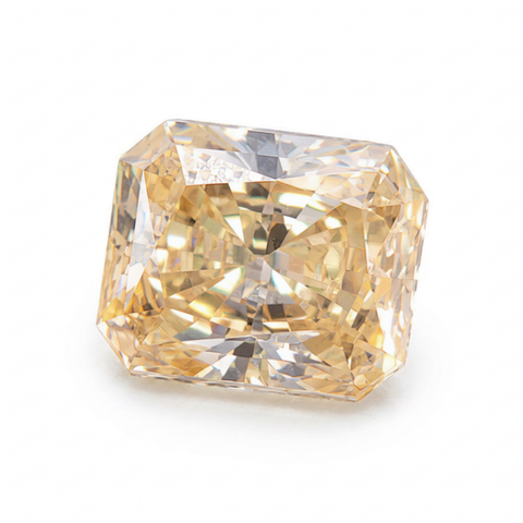 Luxury 3.0 Ct GRA Certified Champagne Moissanite Loose Stone 9x7mm Radiant Cut | Premium VVS Clarity Sparkling Diamond-Like Gemstone for Engagement Rings, Pendants, Earrings & Custom Fine Jewelry | Stone Only