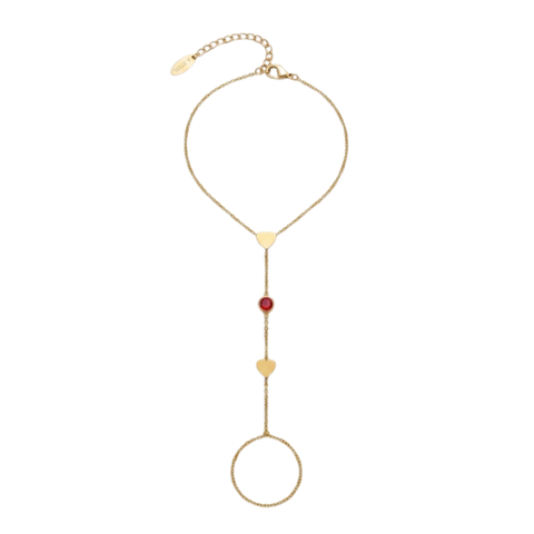 Bria By Saar 18K Gold Hathphool For Women & Girls | Premium Glossy Finish Anti-Tarnish Hand Bracelet Jewellery | Elegant Traditional & Contemporary Fashion Accessory For Party, Wedding, Festive & Gifting