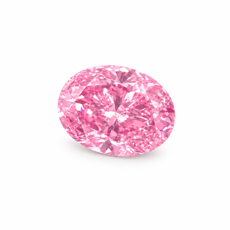 Luxury 1.33 Carat Oval Cut Pink Moissanite Loose Stone 6x8mm | VVS1 Clarity Certified by GRA | Brilliant Sparkle Diamond Alternative Gemstone for Custom Rings, Pendants, Earrings & Fine Jewelry Men & Women (Loose Stone Only)