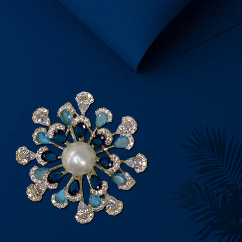 Crystal Flower Brooch 10