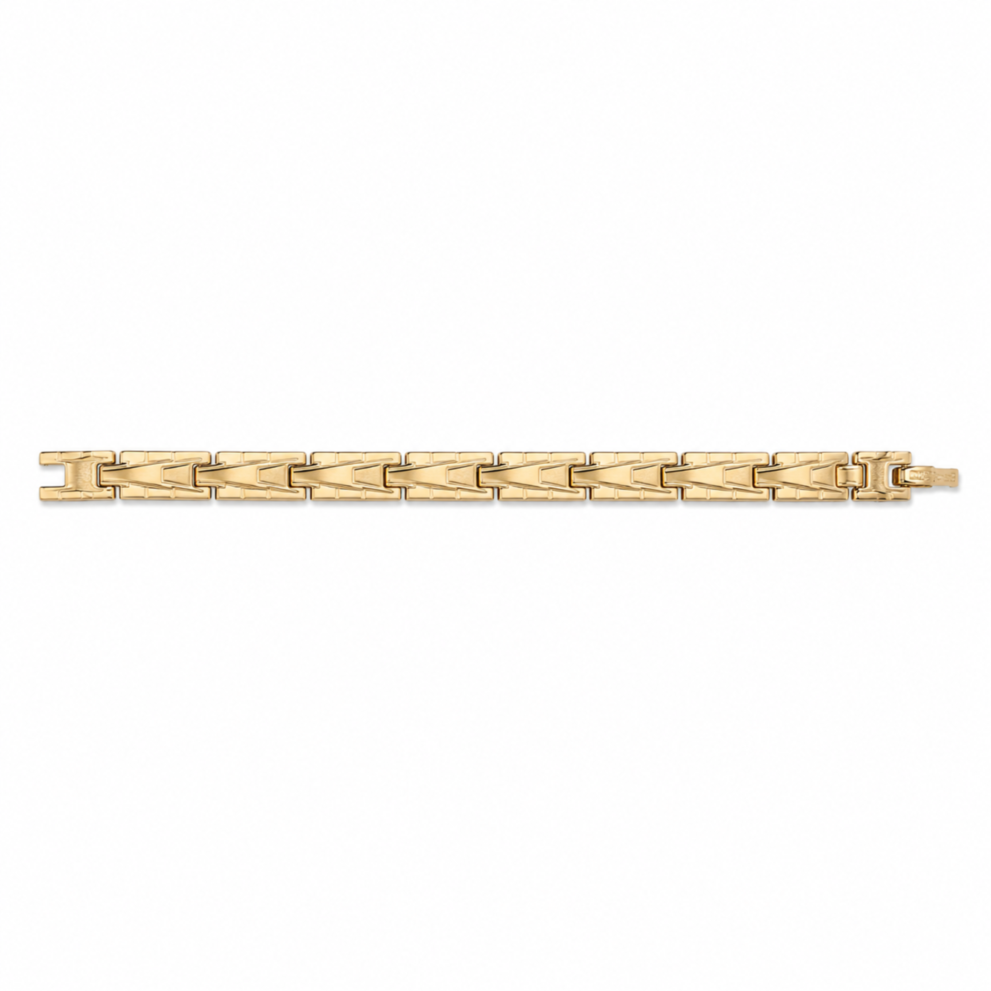 Bria By Saar 18K Gold Jubilee Style Chain Bracelet For Men & Women | Premium Glossy Finish Anti-Tarnish Bracelet | Stylish Daily Wear Fashion Jewellery For  Casual & Gifting