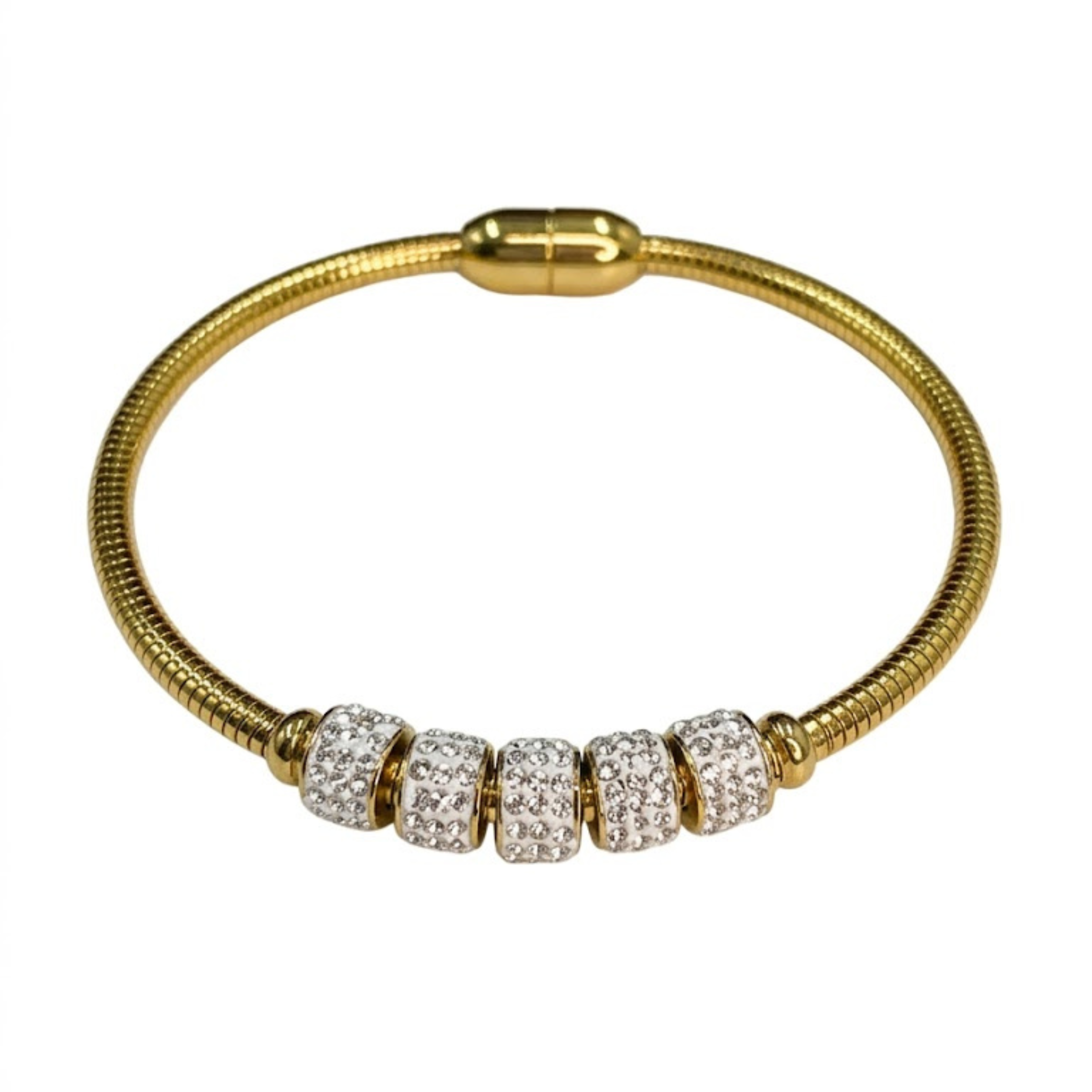 Bria By Saar Stainless Steel Golden Adjustable Gold Plated Kada Bracelet With Greek Key Pattern For Women | Premium Anti-Tarnish Open Cuff Bracelet | Stylish Daily Wear Fashion Jewellery