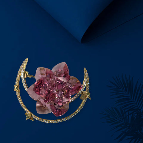Crystal Flower Brooch 13