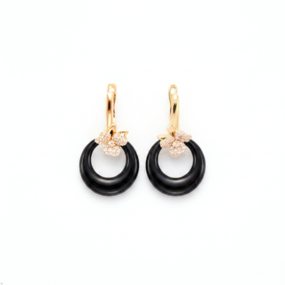 Bria By Saar Copper Gold-Plated Cubic Zirconia Stud Earrings For Women & Girls | Premium Glossy Finish Anti-Tarnish Earrings | Stylish Daily Wear Fashion Jewellery For Party, Casual & Gifting