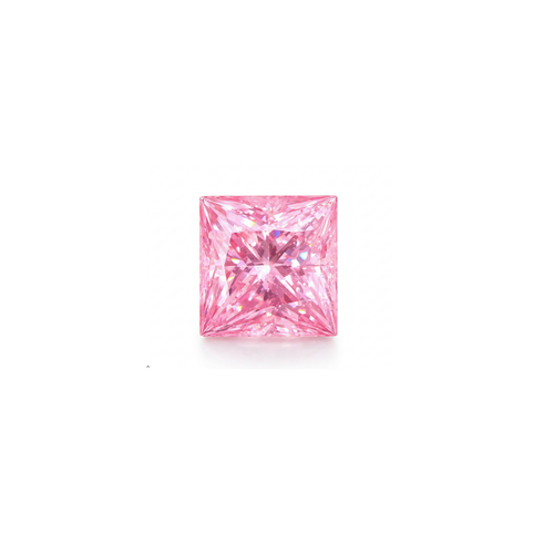 Luxury 1.89 Carat Pink Moissanite Loose Stone 7x7mm Princess Cut | GRA Certified VVS1 Clarity Pink Moissanite Gemstone | Brilliant Diamond Alternative for Rings, Pendants, Earrings & Custom Jewelry Men & Women (Stone Only)