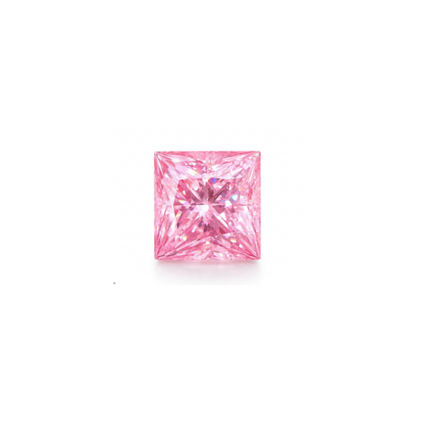 Luxury 1.89 Carat Pink Moissanite Loose Stone 7x7mm Princess Cut | GRA Certified VVS1 Clarity Pink Moissanite Gemstone | Brilliant Diamond Alternative for Rings, Pendants, Earrings & Custom Jewelry Men & Women (Stone Only)