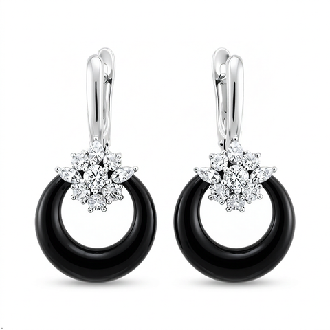 Bria By Saar Copper Gold-Plated Cubic Zirconia Stud Earrings For Women & Girls | Premium Glossy Finish Anti-Tarnish Earrings | Stylish Daily Wear Fashion Jewellery For Party, Casual & Gifting (Pair)