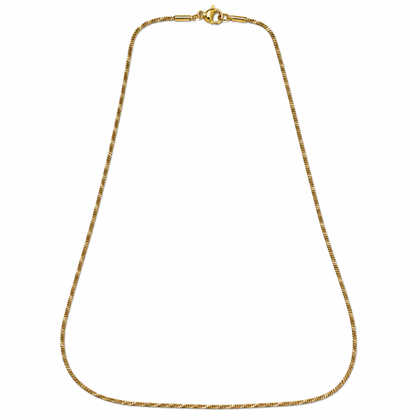 Bria By Saar Stainless Steel Golden Cuban Link Chain For Men & Women | Premium Glossy Finish Anti-Tarnish Necklace Chain | Stylish Hip Hop Fashion Jewellery