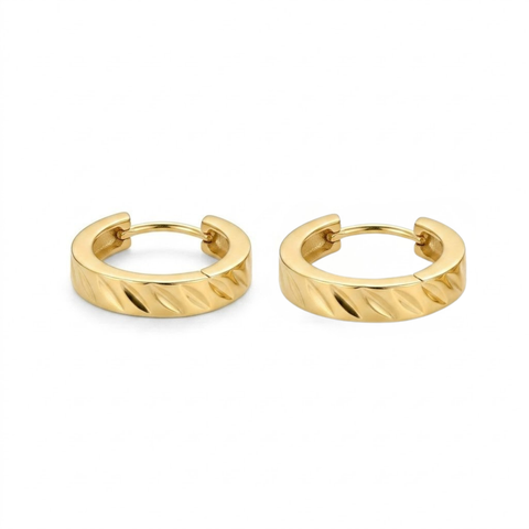 Bria By Saar 18K Gold Plated Cubic Zirconia Stud Earrings For Women & Girls | Premium Glossy Finish Anti-Tarnish Earrings | Stylish Daily Wear Fashion Jewellery For Party, Casual & Gifting (Pair)