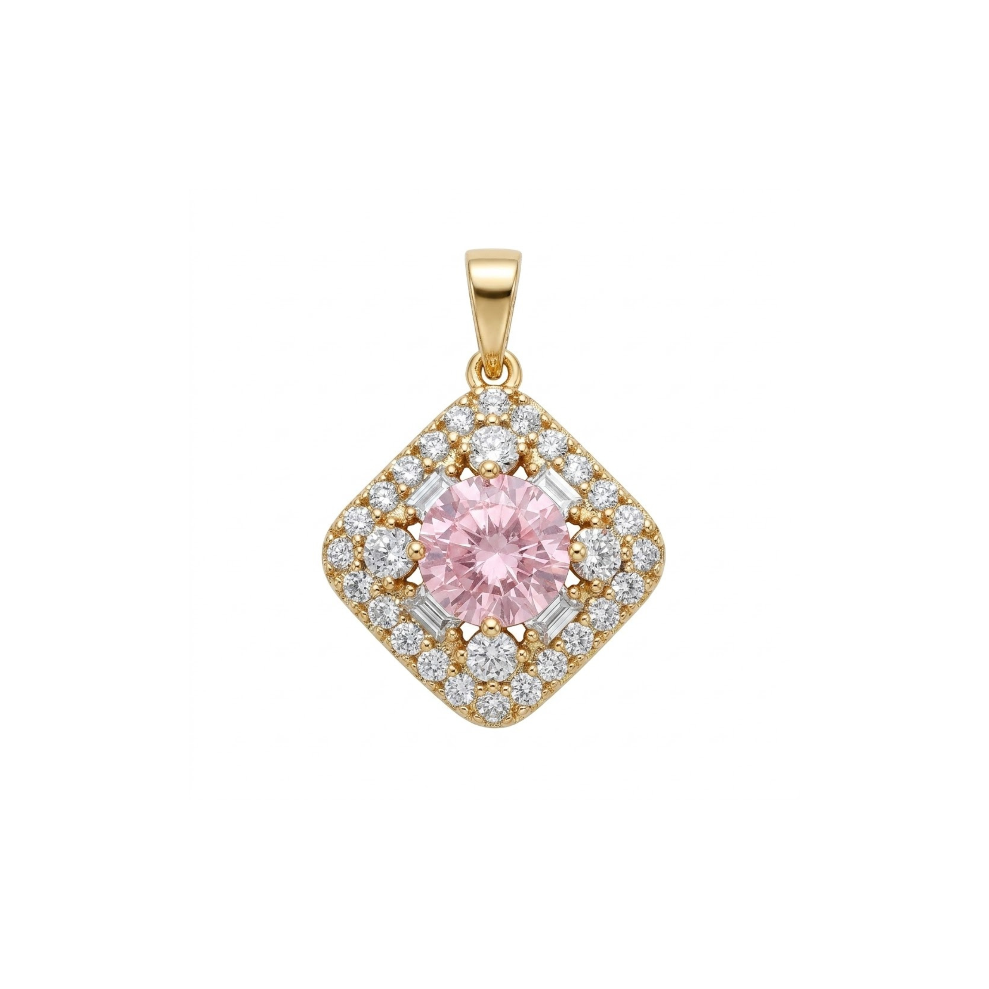 Bria By Saar Copper Gold-Plated Adjustable Cubic Zirconia Locket For Women & Girls | Premium Cz Pendant Necklace With Adjustable Chain | Anti-Tarnish Fashion Jewellery