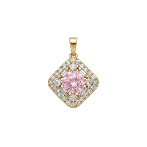 Bria By Saar Copper Gold-Plated Adjustable Cubic Zirconia Locket For Women & Girls | Premium Cz Pendant Necklace With Adjustable Chain | Anti-Tarnish Fashion Jewellery