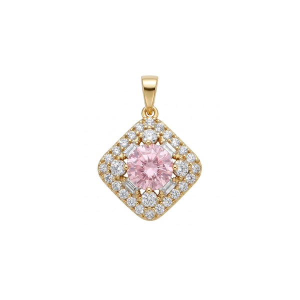 Bria By Saar Copper Gold-Plated Adjustable Cubic Zirconia Locket For Women & Girls | Premium Cz Pendant Necklace With Adjustable Chain | Anti-Tarnish Fashion Jewellery