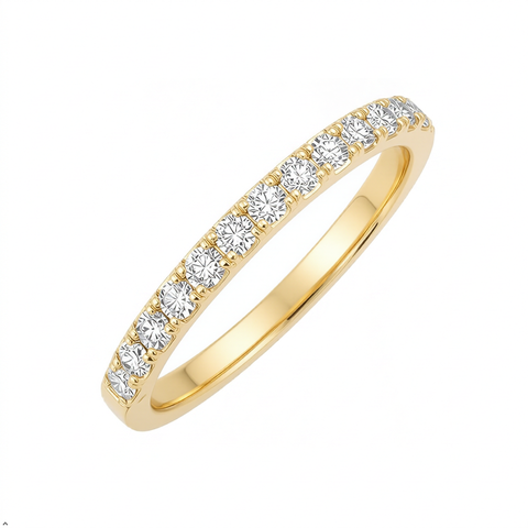 Bria By Saar Stainless Steel Golden Cubic Zirconia Gold-Plated Ring For Men & Women | Premium Crystal Studded Fashion Band | Anti-Tarnish Stylish Daily Wear Jewellery Gift | (Size- 7)