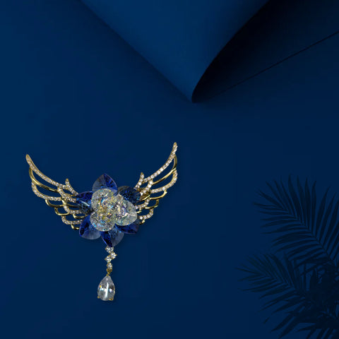 Crystal Flower Brooch 17