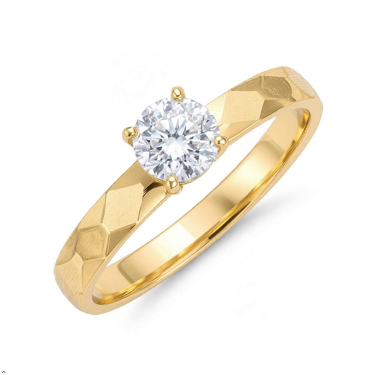 Bria By Saar Stainless Steel Golden Adjustable Gold-Plated Ring With Zircon For Women & Girls | Elegant Anti-Tarnish Statement Finger Ring | Lightweight Daily Wear Fashion Jewellery | (Size- 8)