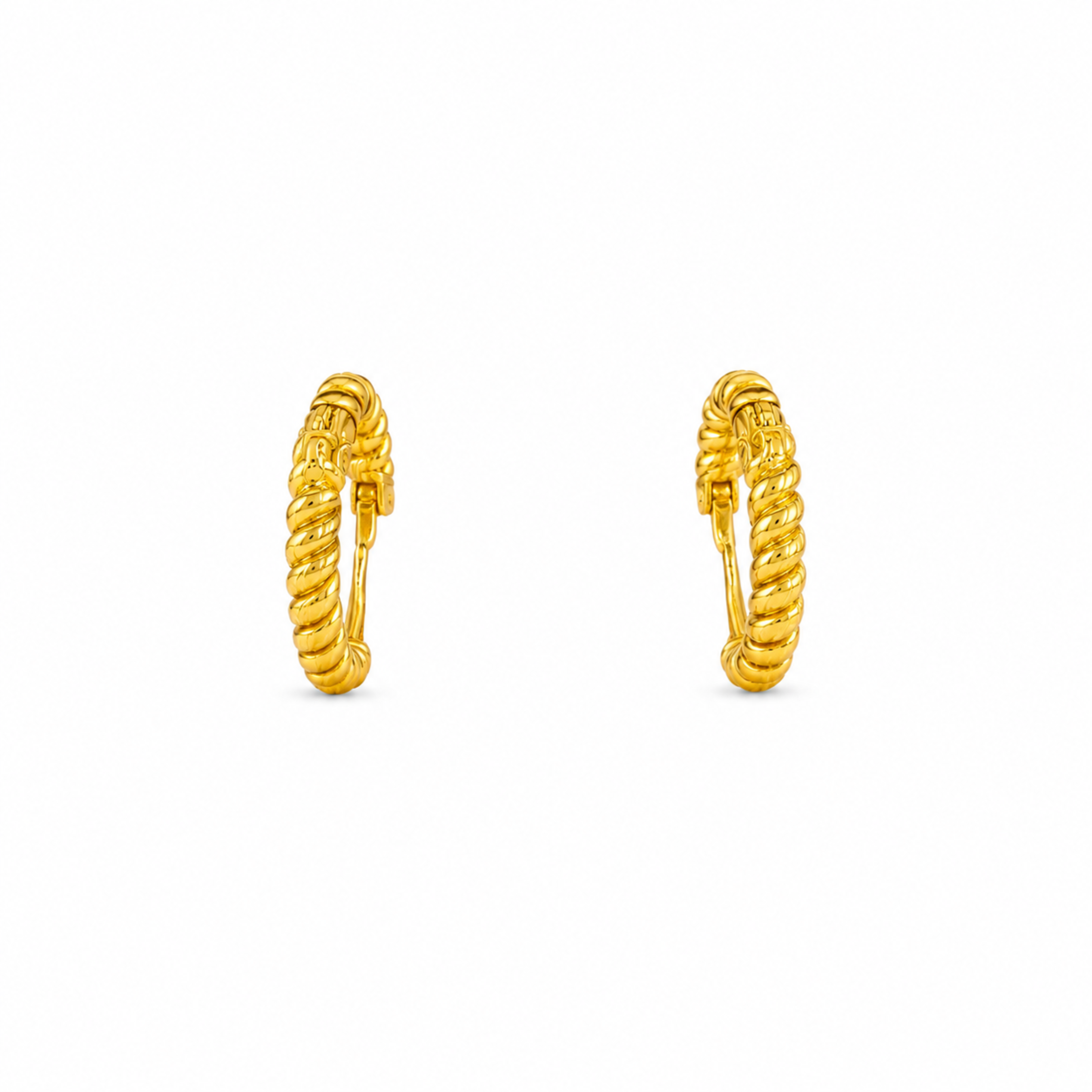 Bria By Saar 18K Gold Plated Cubic Zirconia Stud Earrings For Women & Girls | Premium Glossy Finish Anti-Tarnish Earrings | Stylish Daily Wear Fashion Jewellery For Party, Casual & Gifting (Pair)