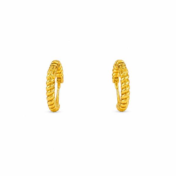 18K Gold Plated Cubic Zirconia Stud Earrings For Women & Girls | Premium Glossy Finish Anti-Tarnish Earrings | Stylish Daily Wear Fashion Jewellery For Party, Casual & Gifting (Pair of 1)