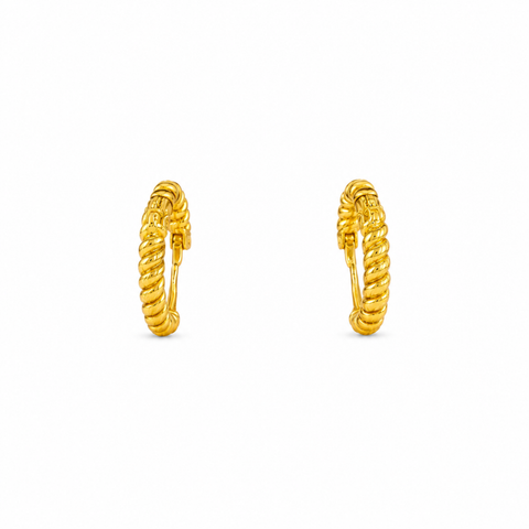 Bria By Saar 18K Gold Plated Cubic Zirconia Stud Earrings For Women & Girls | Premium Glossy Finish Anti-Tarnish Earrings | Stylish Daily Wear Fashion Jewellery For Party, Casual & Gifting (Pair)