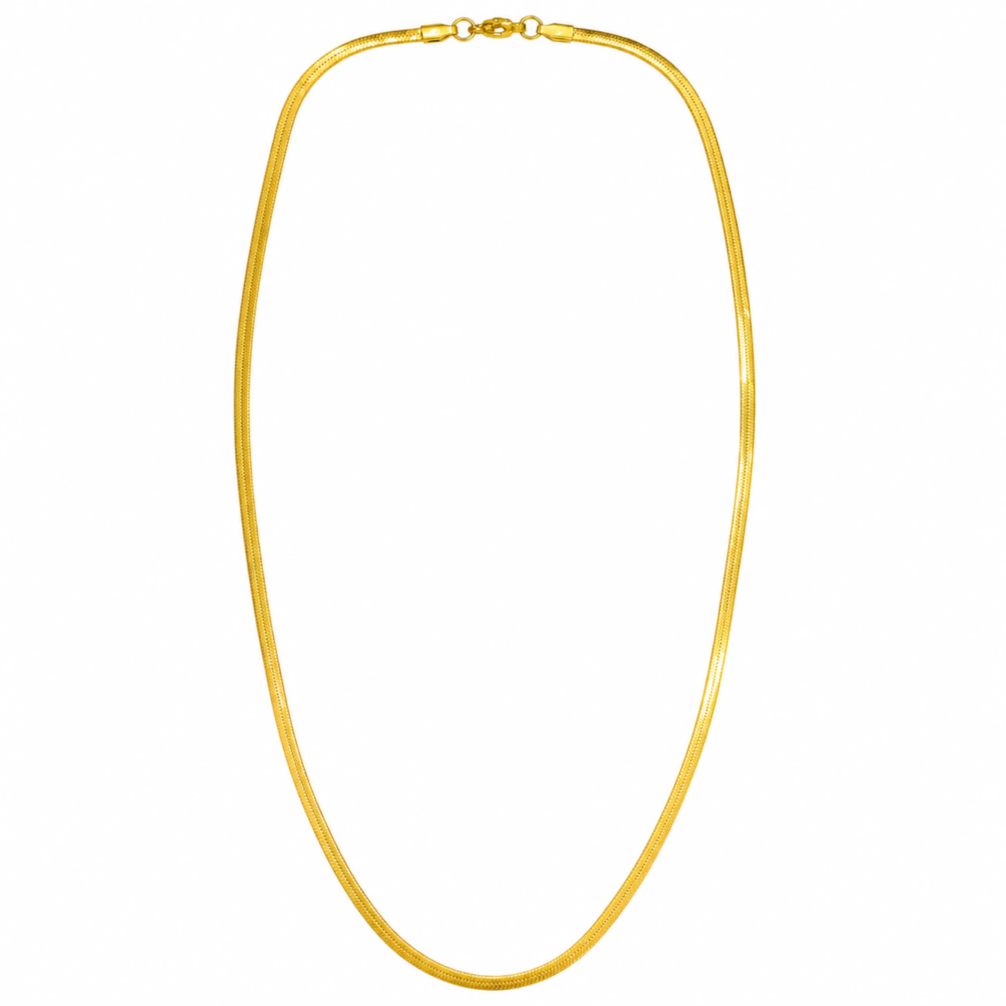 Bria By Saar Stainless Steel Snake Chain Necklace For Men & Women | Minimal Stylish Unisex Jewellery | Durable Rust-Resistant Daily Wear Chain