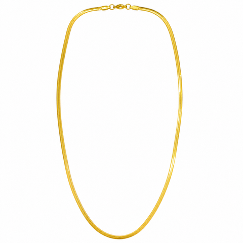 Bria By Saar Stainless Steel Snake Chain Necklace For Men & Women | Minimal Stylish Unisex Jewellery | Durable Rust-Resistant Daily Wear Chain