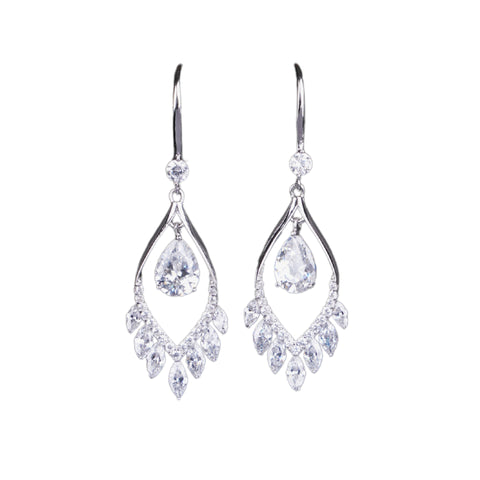 Exquisite Teardrop Crystal Dangle Earrings