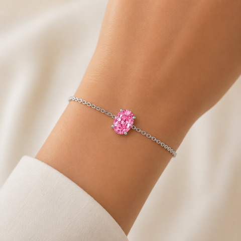Luxury 1.33 Carat Oval Cut Pink Moissanite Loose Stone 6x8mm | VVS1 Clarity Certified by GRA | Brilliant Sparkle Diamond Alternative Gemstone for Custom Rings, Pendants, Earrings & Fine Jewelry Men & Women (Loose Stone Only)