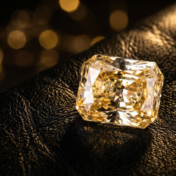 Luxury 3.0 Ct GRA Certified Champagne Moissanite Loose Stone 9x7mm Radiant Cut | Premium VVS Clarity Sparkling Diamond-Like Gemstone for Engagement Rings, Pendants, Earrings & Custom Fine Jewelry | Stone Only