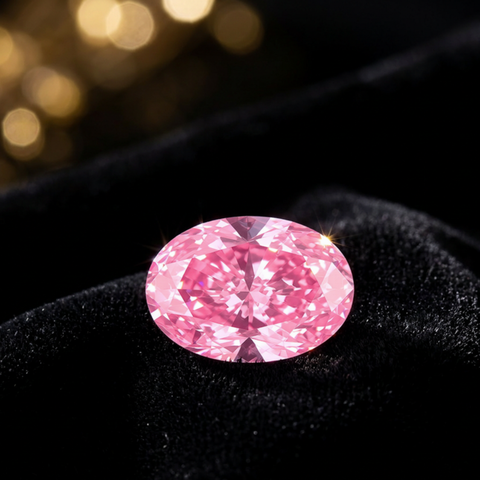Luxury 1.33 Carat Oval Cut Pink Moissanite Loose Stone 6x8mm | VVS1 Clarity Certified by GRA | Brilliant Sparkle Diamond Alternative Gemstone for Custom Rings, Pendants, Earrings & Fine Jewelry Men & Women (Loose Stone Only)