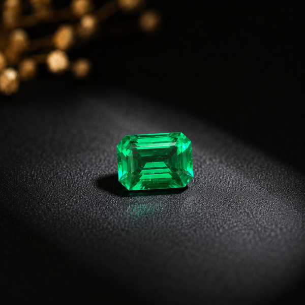 Luxury 2.16 Ct Certified Lab Grown Emerald Gemstone | Emerald Cut Octagon Green Loose Stone | Premium VVS Clarity Brilliant Gemstone for Rings, Pendants, Earrings & Custom Fine Jewelry Men & Women| Stone Only