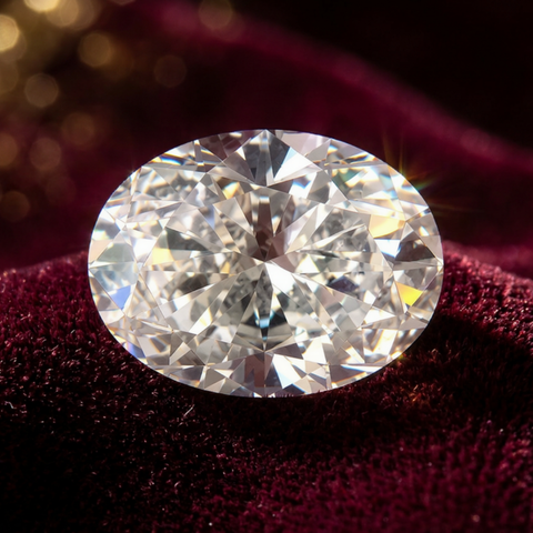 Luxury 1.5 Carat Oval Cut Moissanite Stone 8x6mm D Color VVS Clarity Loose Gemstone with GRA Certificate | Brilliant Diamond-Like Moissanite for Rings, Pendants, Earrings & Custom Jewelry | Men & Women