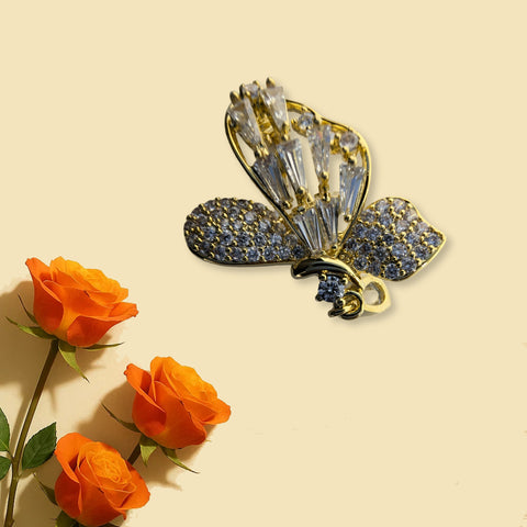 Crystal Flower Brooch 16