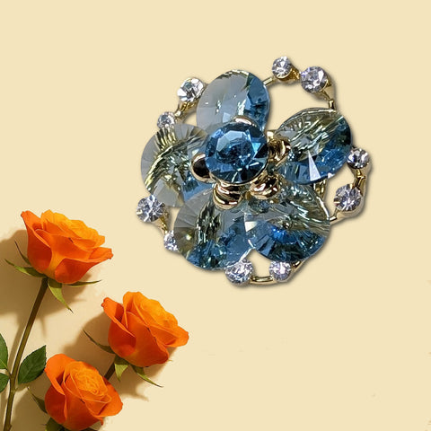 Crystal Flower Brooch 7