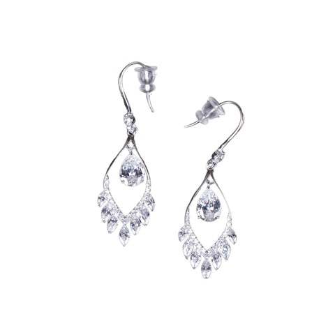 Exquisite Teardrop Crystal Dangle Earrings