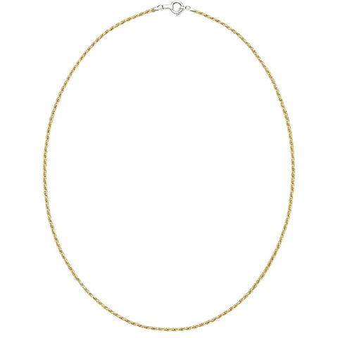 BRIA BY SAAR 925 Sterling Silver Gold Plated Necklace Chain for Women & Girls | Elegant Lightweight Jewelry | Stylish Chain for Party & Casual Outfits