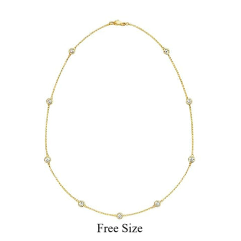 BRIA BY SAAR 925 Sterling Silver Gold Plated Necklace Chain for Women & Girls | Elegant Lightweight Daily Wear Jewellery | Sparkling Minimalist Accessory for Parties & Gifting